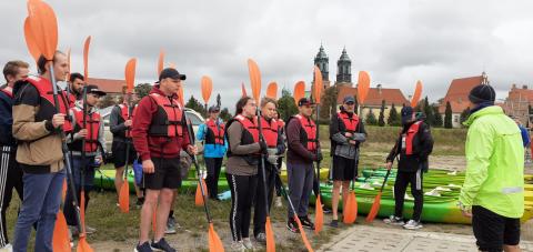 Uczestnicy przed spływem