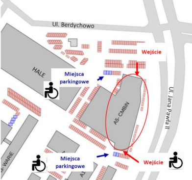 Miejsca parkingowe przy budynku A5