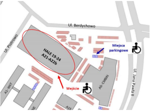 Miejsca parkingowe przy budynku A21-A22b