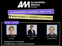 plakat 18. Accessibility Meetup Poznań!